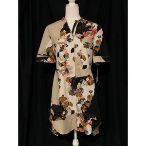 3.1 PHILLIP LIM Dress SZ L Asian Floral Print
